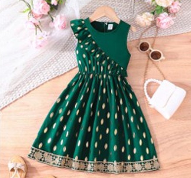Baby green party dress